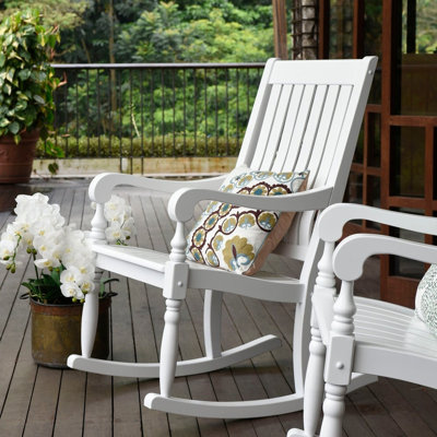 August Grove® Oisin Solid Wood Outdoor Rocking Chair & Reviews